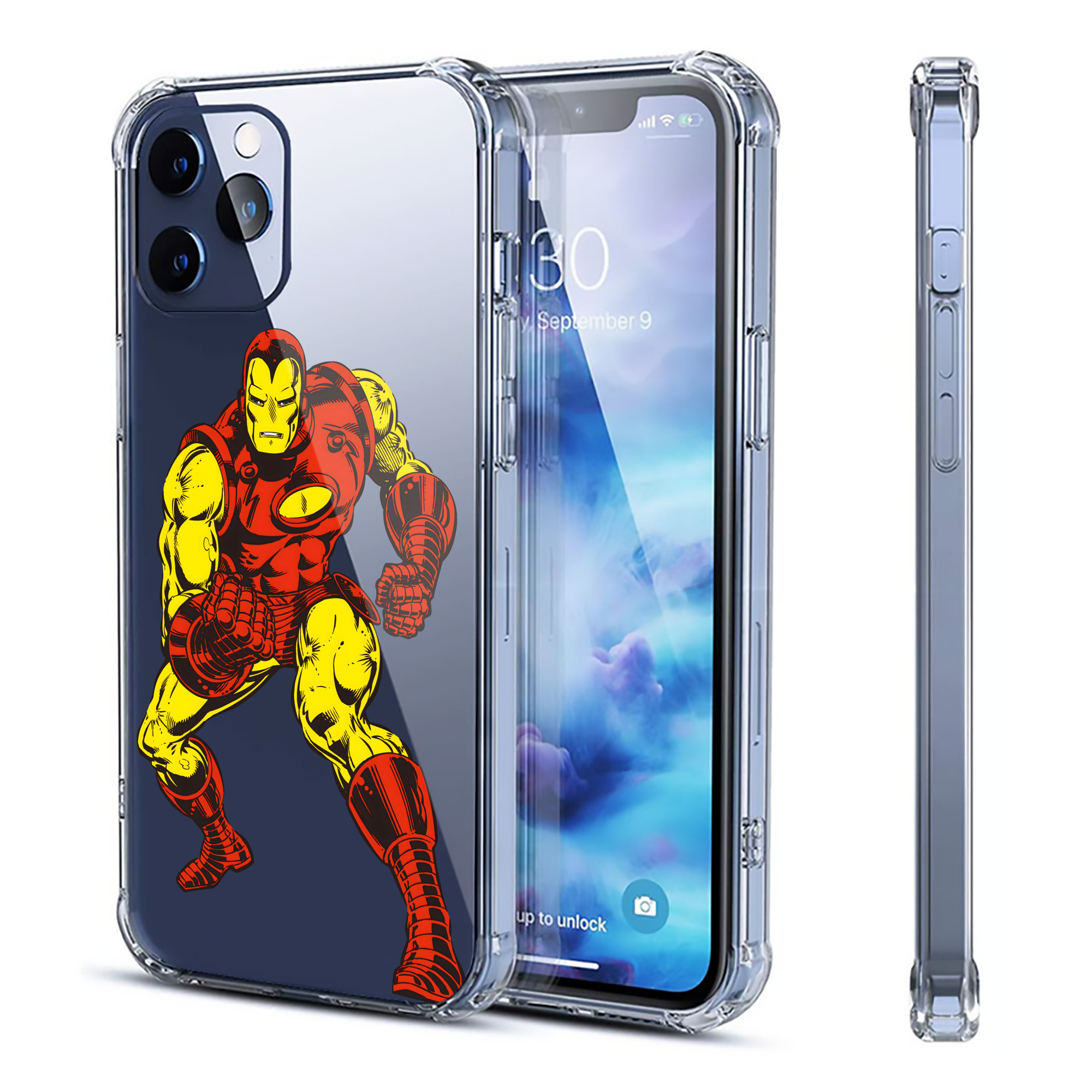 （画像用） アベンジャーズ The Avengers 【iPhone 12シリーズ対応】透明スマホケース（クリアソフトケース）